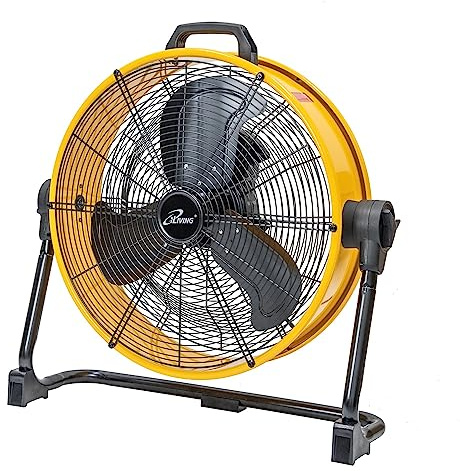 iLiving 20 Inches 5703 CFM Heavy Duty High Velocity Barrel Floor Drum Fan With DC Brushless Motor,Stepless Speed Adjustment for Workshop, Garage, Commercial or Industrial Environment, UL Safety Listed