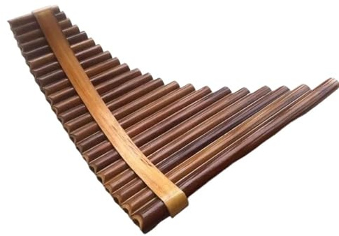 Panflöte instrument Professionelle 22 Pfeifen PanFlute Gebogene Handgefertigte Panflöte Musikinstrument Panflöte (Color : Right Hand)