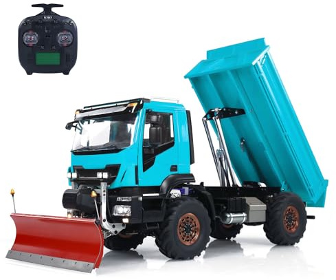 1:14 hydraulisk RC-tipplastare 4 x 4 metall radiostyrd tipparbil snöplog ljud RC hobbymodeller
