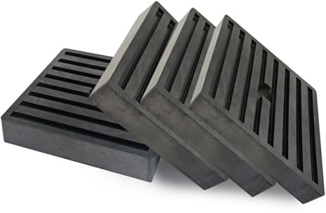 YEUNAS Shock Pads 4 x 4 x 7/9 Thick Rubber Isolation Pads for air Compressor, Air Conditioner Condenser, Refrigerator Anti Vibration Isolation Pads (4/Pack)