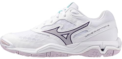 Mizuno Wv Phntm 3 Netball-skor för kvinnor, Vit Vl Ind C Rs, 40 EU