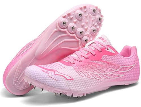 Hiuzylqx Track and Field Shoes for Women with Spikes Running Racing Shoes Cross Jumping Sprint Sneakers for Boys and Girls Kids,D,7