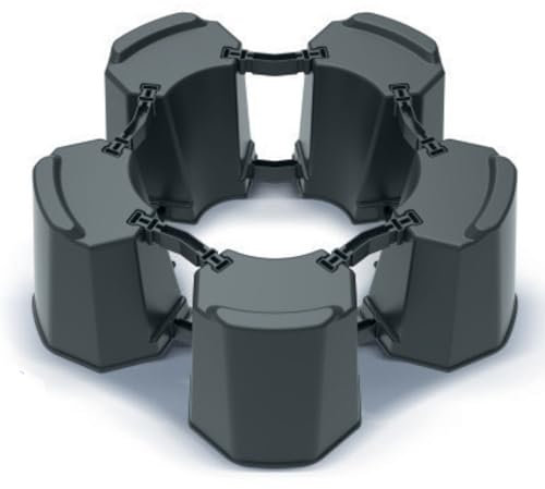 YourCasa Socle pour citerne de pluie, piédestal, support modulaire, réglable en 3 tailles, soucoupe ronde jusqu'à 500 litres