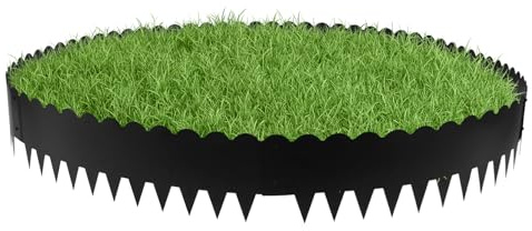 HUOMMGS 6 cortenstål, gräskant, metall, rabattinfattning, 102 x 25 cm, rabattkant med 7 cm, markspett, flexibla gräskanter landskapsarkitektur, kantningar för trädgårdar, grönsaksträdgårdar