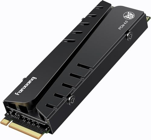 fanxiang SSD 500GB-NVMe M.2 2280 PCIe 4.0, hasta 7300 MB/s, Disco Duro ssd 500gb, con disipador de Calor, configurar DRAM, Compatible con PS5 Laptop Desktop PC
