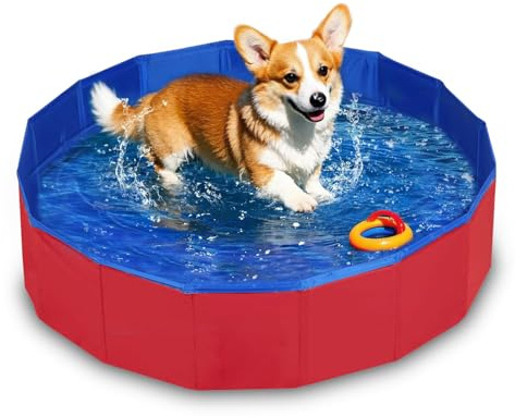 YeahBoom Piscina per Cani Pieghevole per Cani,50x8cm Piscina Pieghevole per Cani,Piscina Portatile per Animali Domestici,Piscinetta per Animali Domestici,Portatile Vasca da Bagno per Animali