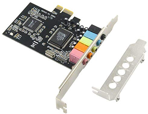 GODSHARK 5.1 Internal PCIe Sound Card for PC Windows 8 7 with Low Profile Bracket, 3D Stereo PCI-e Audio Card, CMI8738 Chip 32/64 Bit Sound Card PCI Express Adapter