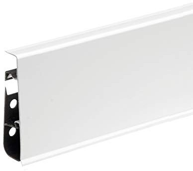 VP High Line 2.5m PVC Skirting Board with Wire Cover Design - White Matt