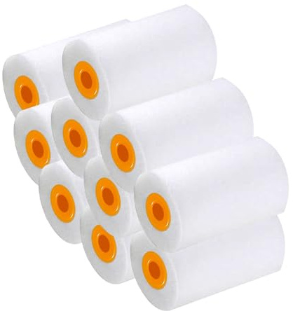 PEBBLE HUG 4 Mini Paint Rollers Set Foam for Emulsion, Paint, and Wood Stains, Widely Used, Versatile Size, Panel Doors, Ideal for Use (Pack of 10)
