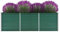 KOIECETA Hochbeet Pflanzkübel Blumenkasten Garten Pflanzkasten Terrassen Gemüsebeet Gartenbeet Pflanzbeet Verzinkter Stahl 240x80x77 cm Grün