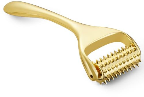 Acupuncture Roller-Skin Care Massager, Acupressure Roller-Deep Tissue Massage Tool for Face, Massage Roller-Muscle Pain Relief and Musle Relaxation(Gold)