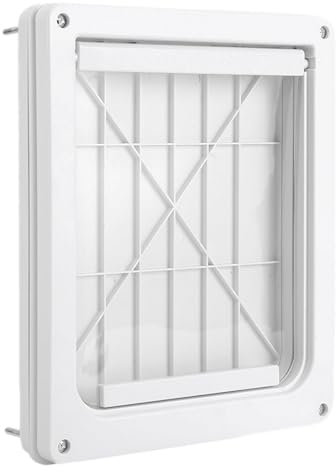 Dfstvup Hundetür mit Schiebeverriegelung, Hundetür für große Hunde | Haustiertür wetterfeste Türen - Leichte Hundetür mit transparenter Klappe. Haustiersichere Hundetür