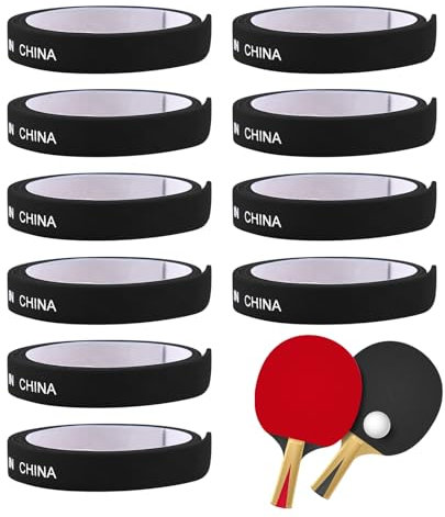 Generisk Table Tennis Edge Tape | Självhäftande sportspelutrustning | Stötsäker självhäftande kanttejp | 10 x bord tennis rack kant sidotejp för tävlingar daglig träning hem gym