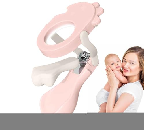Coupe-Ongles pour Bébé, Ciseaux à Ongles de Pieds, Ciseaux Pliants avec Loupe et Lumière LED pour Adultes Personnes Âgées Animaux