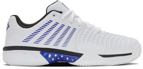 K-Swiss Express Light 3 Clay, Scarpe da Tennis Uomo, White Dazzling Blue Black, 39.5 EU