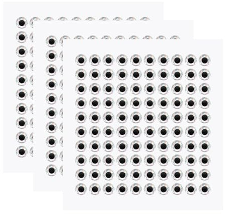 YELARXI Occhi di pesce per la realizzazione di esche, esche artificiali da 6 mm e 300 pezzi, colore bianco, adatte per esche da pesce/mosche per legare filanti/artigianato)