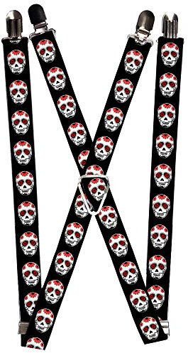 Buckle-Down Tirantes-Calaveras de azúcar Suspensores, Multicolor, Taille Unique para Hombre