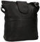Gusti Umhängetasche Leder - Jacqueline Ledertasche Damen Shopper Handtasche Vintage Schwarz Leder