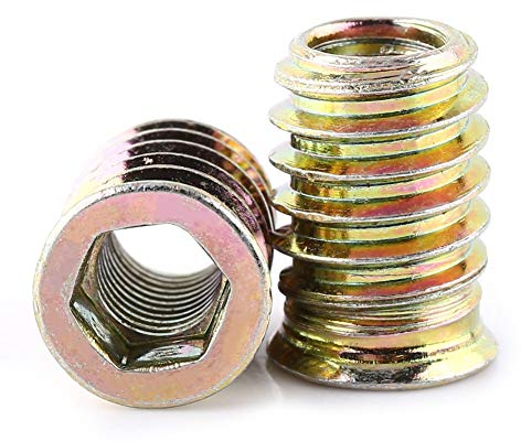 20 Pezzi Inserto Filettato M6 M8 M10 Dado a Pressare Bussole Filettate in Ottone Filettatura Interna Dadi Zigrinati Dadi Incorporati per Parti in Plastica da Calore o Ultrasuoni in Parti di(M8*20mm)