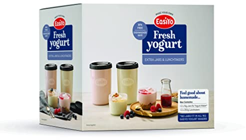 EasiYo 2 Extra Jars & 2 Extra Lunchtakers Pack (Black)