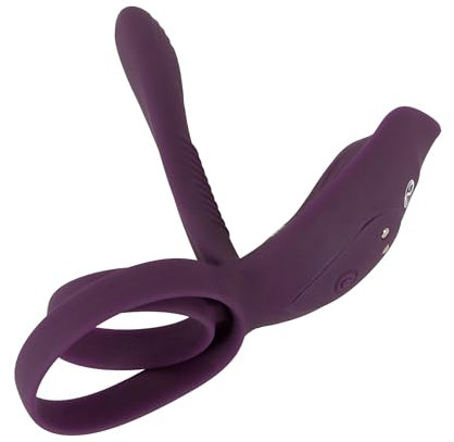 Couples Choice RC Couples-Vibrator - Intensiver Paar-Vibrator mit Cock-Ring und Klitoris-Reizer, wasserdicht inkl. 10 Vibrationsmodi
