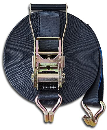 Spanngurt 12m (0,4+11,6m) Basis-Ratsche schwarz 2500/5000 daN/Made IN Germany