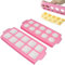 2 Stück Ravioliformen mit 10 Gitter, Form für Runde Eckige Ravioli, Hochwertigen Ravioli Ausstechformen, Knödelform, Ravioliformer Set für Die Herstellung Von Ravioli, Kuchen, Knödel (Rosa)