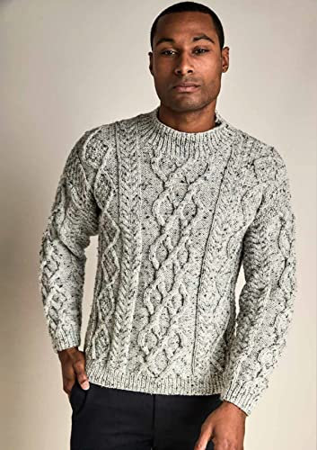 Wendy Aran Knitting Pattern for Mens Ladies Unisex Cable Knit Sweater (6179)