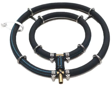 Anneau aérateur japonais pour bassin à carpes Koi, aération et oxygénation, diffuseur pour le bassin à carpes Koi ainsi que pour l'enrichissement en oxygène du bassin de jardin (2 boucles / Ø25cm)