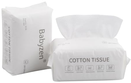 Cozlly 200 Unidades Toallas Desechables Faciales, Toallitas Secas 100% Algodon, Toalla de Cara Desechable,Toallitas Limpiadoras Faciales para Pieles Sensibles, Limpieza de Maquillaje,Uso Seco y Húmedo