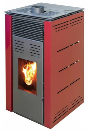 JOIMA - Pelletofen ohne Strom Natur Style Modell 8 kW (Bordeaux)