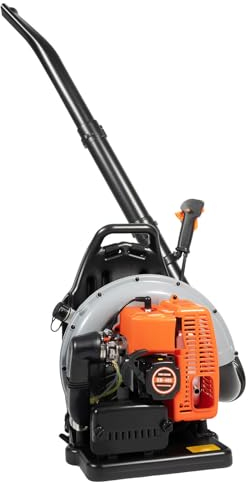 Souffleur de Feuilles à Dos à Essence 63 CC Moteur Puissant à 2 Temps 3.6 HP refroidi par air Essence arrière Feuille souffleur Feuille souffleur Jardin Ventilateur Refroidissement d'air Léger