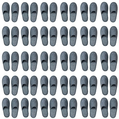 Tissting 30 par engångsskor, vit, bärbar, unisex, halkfri för hotell, spa, resor, affärsresor, gästrum, familj, Tyg, 42 EU