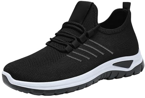 Gym skor män, sneakers och sportskor för män mesh ventilerande löparskor mjuka lätta fritidsskor platå stretch vandringsskor fritid joggingskor halkfria ortopediska utomhusskor