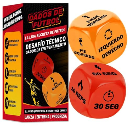 Dados de Fútbol Entrenamiento (2 uds) | Juegos Deportivos Infantiles | Entrenamiento Técnico para Peques | Juguetes de Deporte | Regalos para Jóvenes de 8 a 12 Años | Juego de Habilidades
