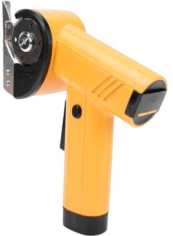 Jectse Forbici Elettriche Senza Fili, Taglierina Portatile Alimentata a Batteria con Display a LED e Luce per Moquette, Cartone, Pelle, Tela, Plastica, Carta da Parati (YELLOW)