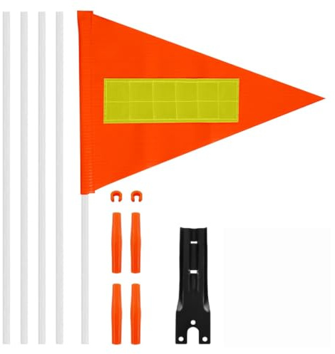 Sunshine Smile Reflective Bicycle Flag, 150 cm Bicycle Pennant, Adjustable Scooter Bicycle Pennant, Street Buddy Flag, Safety Flag