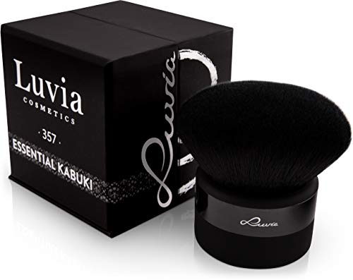 Luvia Puder Pinsel Kabuki - Gesichtspinsel - Großer Veganer Makeup Brush Für Foundation, Mineal-Make-up, Puder, Blush & Body-Puder In Schwarz - Geschenkidee Für Frauen - Vegane Kosmetik