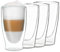 DUOS® Latte Macchiato Gläser Set 4x400ml, Doppelwandige , Kaffeegläser, Teegläser, Cappuccino, Eiskaffee Gläser Thermogläser Espressotassen Glas