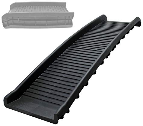 Wiltec Rampe d'accès pour Chien et Animaux – 1560 x 400 x 100 mm – capacité 90 kg – Une Fois Pliable – en Plastique Robuste – avec Surface antidérapante Embarquement Voiture