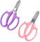 Xiezyxuan 2 Pack Gardening Scissors Stainless Steel Garden Florist Plants Hand Pruners Gardening Hand Pruner for Gardening Flower Arrangement (Pink Purple)