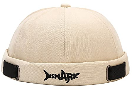 Chapeau Docker pour Homme - Casquette de Marin - Chapeau de travailleur - Style rétro - sans Bord - Réglable, Taille Unique