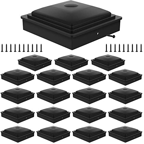 20 tappi per recinzioni, 90 x 90 mm, impermeabili, in plastica di alta qualità, a piramide, per recinzioni, pali in legno, a prova rossa e anti cracking…