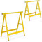 Relaxdays Arbeitsbock 2er Set, klappbar, 100 kg, HBT: 74 x 78 x 40 cm, Allzweckbock Werkstatt, Tapezieren, Malern, gelb, Stahl