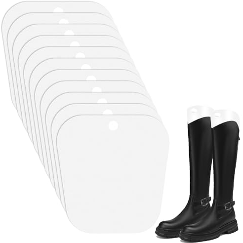 TOTSUN 10 Pack Boot Shapers Form Inserts, 10 Inch Reusable Boots Tall Support Boot Shaper Support for Women and Men(White)