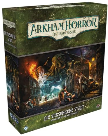 Fantasy Flight Games, Arkham Horror Das Kartenspiel - Die versunkene Stadt, Kampagnen-Erweiterung, Expertenspiel, Kartenspiel, 1-4 Spieler, Ab 14+ Jahren, 45 Minuten, Deutsch