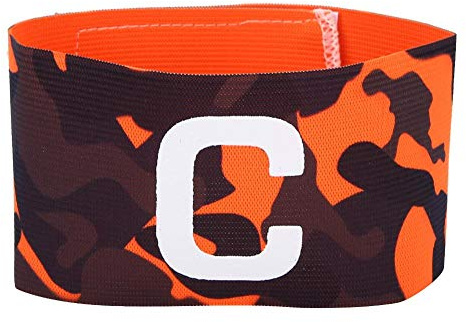 Dwawoo Capitan Armband, Nylon Soccer Captain Arm Band Bracciale Sportivo da Squadra per Calcio Hockey Tennis Basketball Volley(Arancione)