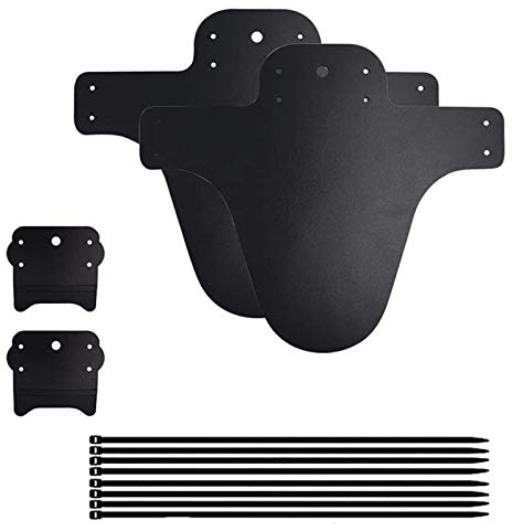 GLAITC Parafanghi per Bici, 4 Pezzi Parafango MTB Anteriore e Posteriore Compatibile + 8 Pezzi Legami parafanghi per Bicicletta per Mountain Bike Set Adatto a Ruote di Dimensioni di 26 , 27,5, 29 