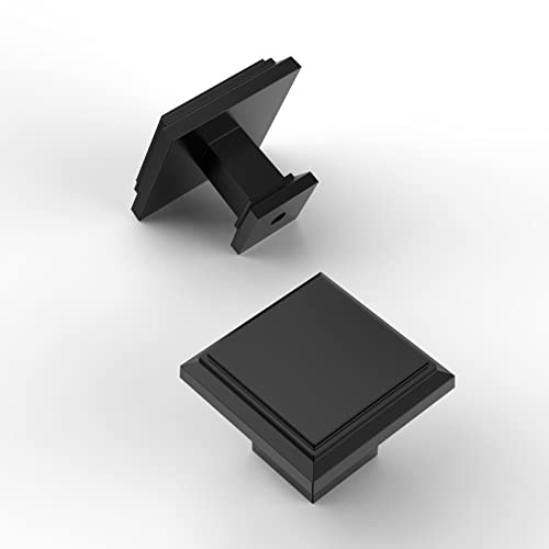 Amerdeco 10 Pack 1.3 Inch(32MM) Cabinet Knobs, Matte Black for Dresser & Bathroom Cabinets ZH0001MBK
