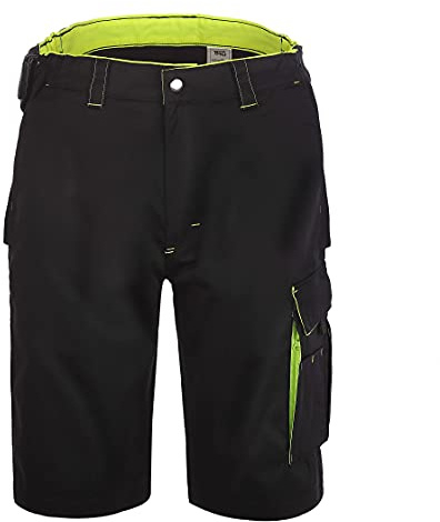 TMG | Arbeitsshorts für Herren, Kurze Arbeitshose mit Werkzeugtasche, robust & strapazierfähig, Schwarze Cargo | Gr. 52